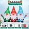 GOOSH 7.5 FT Long Christmas Inflatable Gnomes Three Midgets Holding Hands with Built-in LEDs